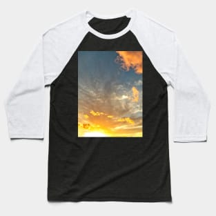 Scenic Sunrise Sunset Clouds Sky Baseball T-Shirt